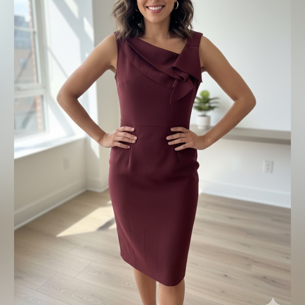 Max & Cleo Burgundy Dress